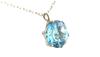 Jewelry PT Blue Topaz Pendant Necklace [Diamond World] Women's