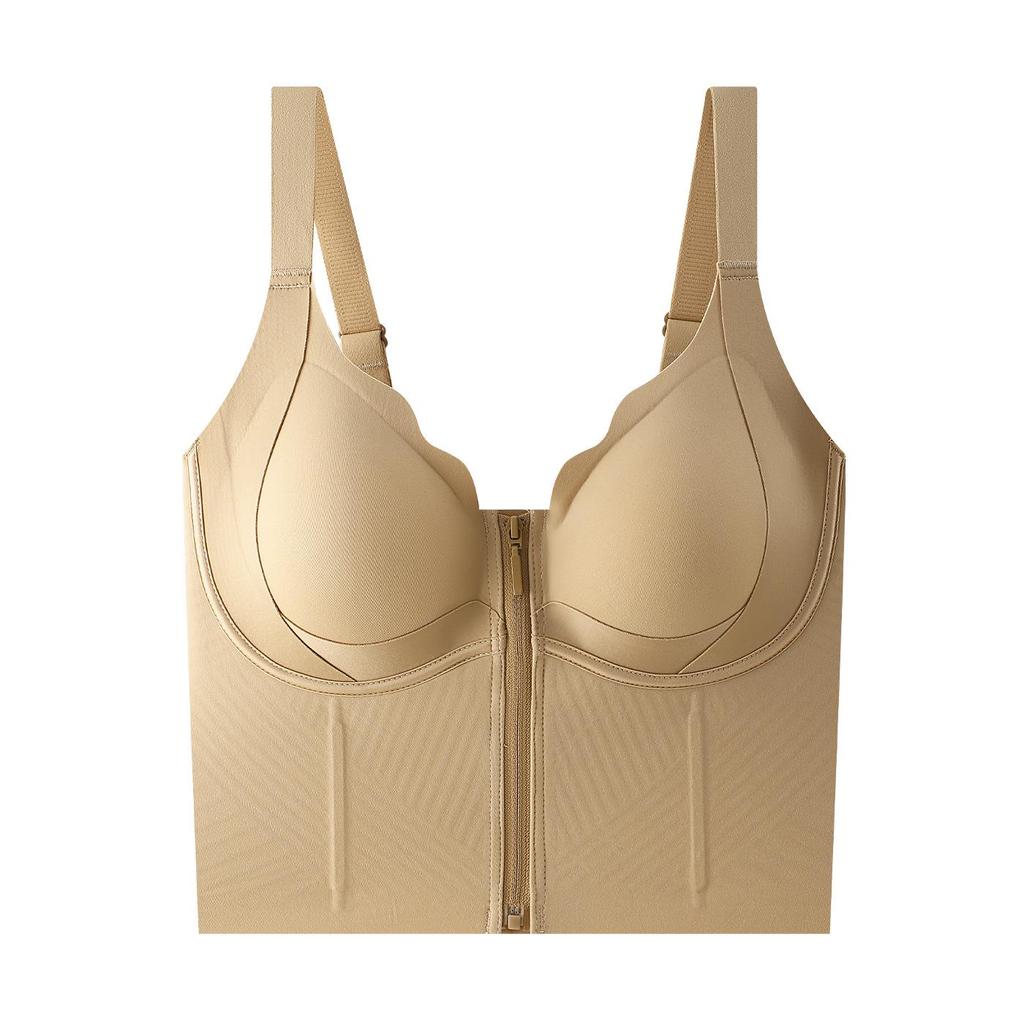 Women's Seamless Lift Bra with Front Zipper, Anti-Sagging Support, Sports Shaping Vest - No Additional Bra Needed