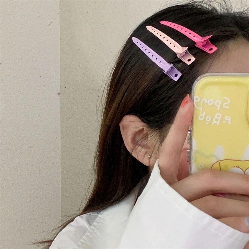 Hair Styling Tools Traceless Duckbill Clip Ice Cream Color Metal Hair Clip Styling Tools