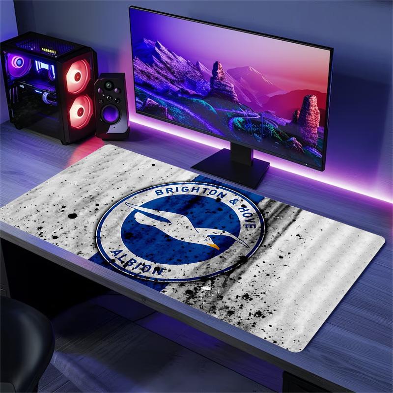 Brighton & Hove Albion Print Cushion Non-slip Laptop Tablet Big Mousepad XXL Mat Mini PC Playmat With Lock edge
