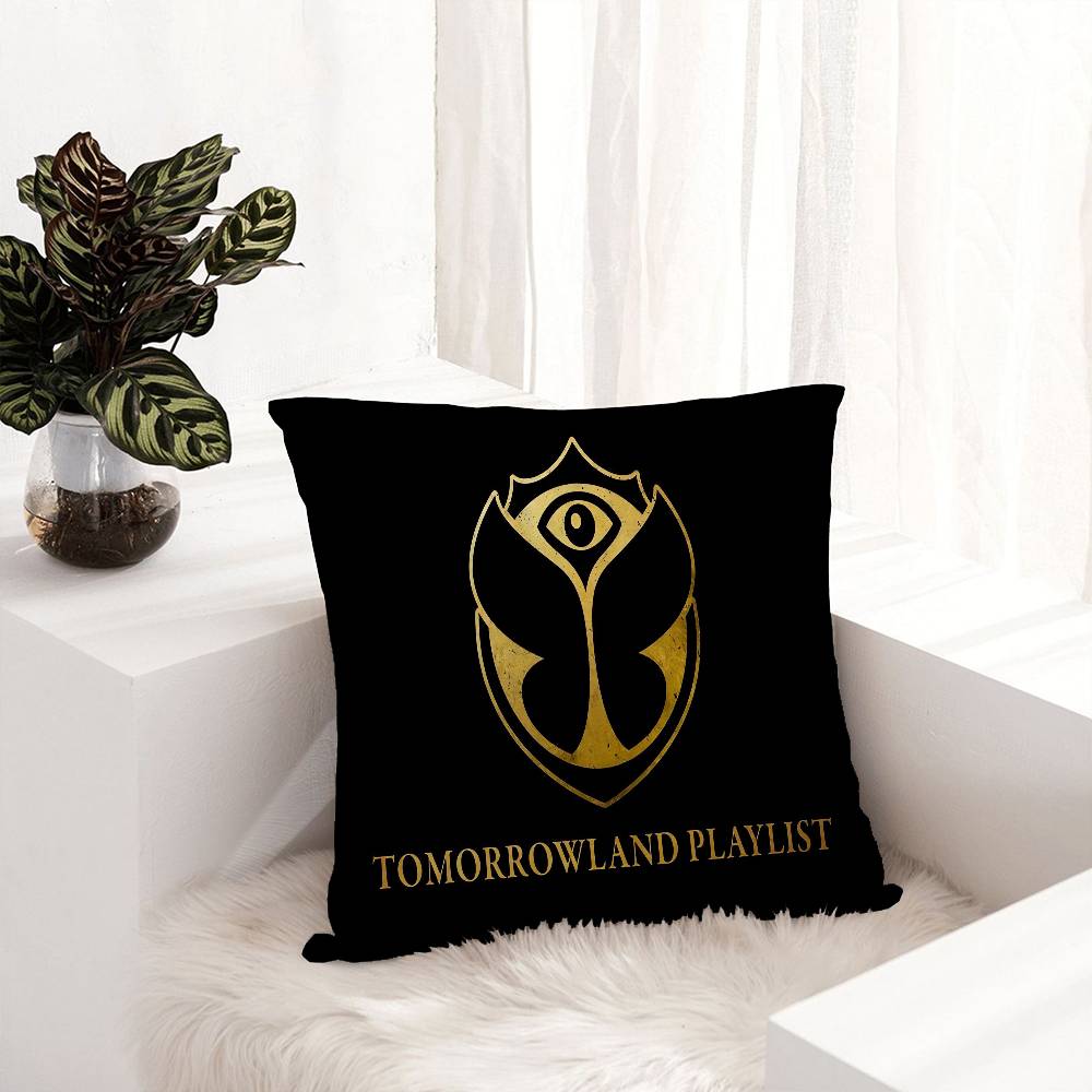 T-Tomorrowland Music Logo Personalized picture text home decorative pillows Household Gifts 45x45cm