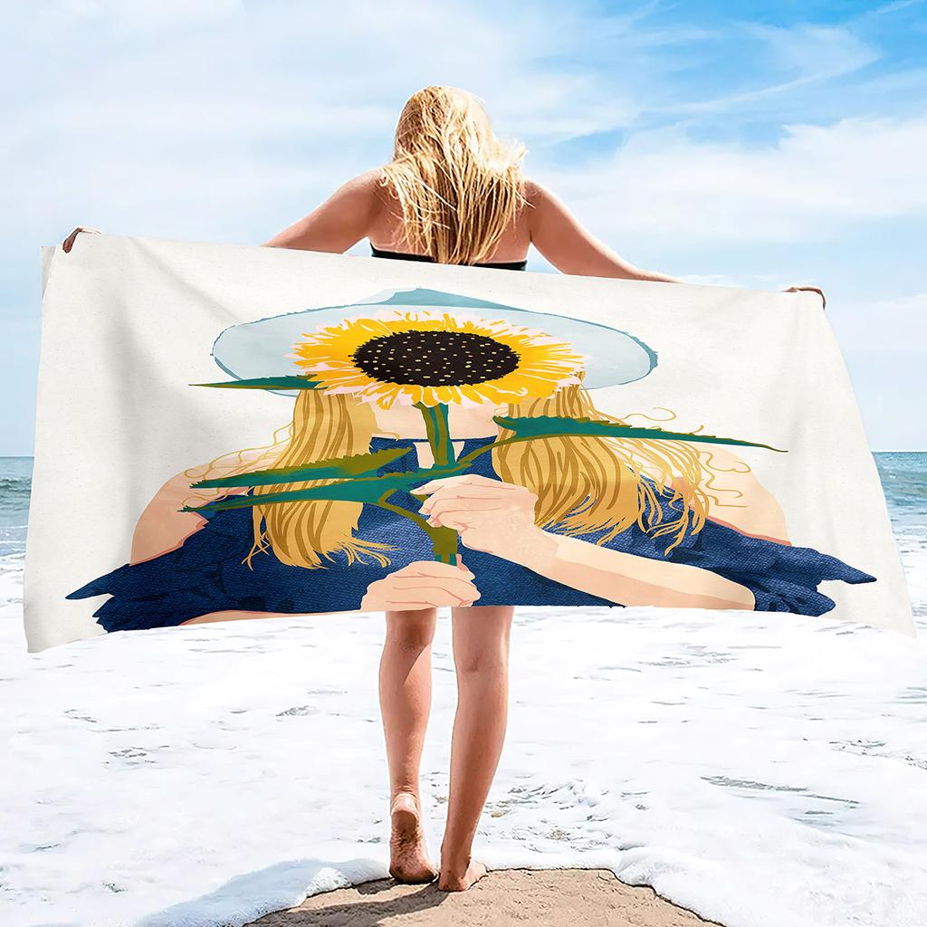 Afrikanisches Mädchen Serie Meeresurlaub Strandtuch Schwimmbad Badetuch Sporttuch