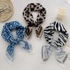 1116 New Classic Leopard Print Lace Cotton and Linen Small Square Scarf Fashionable Retro Versatile Headscarf Women's Decorative Silk Scarf