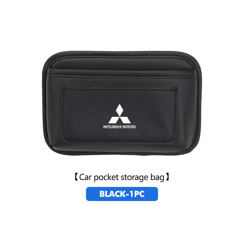 Adhesive Car Storage Pocket Sticky Organizer Bag Phone Purse Card For Mitsubishi Outlander Lancer L200 ASX Pajero Grandis