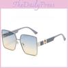 Summer Uv400 Female Square Sunglasses With Blue Pc Lenses For Fashion And Travel