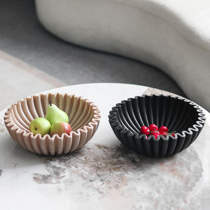 Coffee Table Fruit Plate Nordic Home Decoration Bowls Creative Ornament Bowls Art Living Room Snack Round Storage Plates