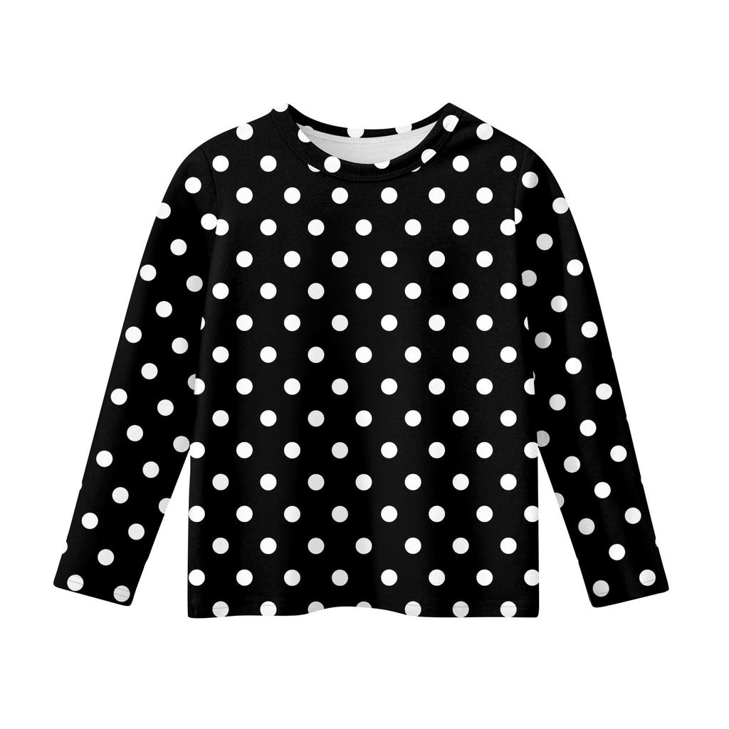 Bedrucktes Langarm-T-Shirt mit Rundhalsausschnitt für Kinder