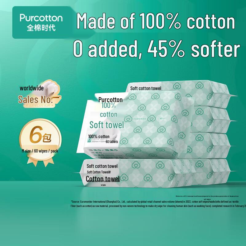 PurCotton 100% Cotton Soft Facial Tissues