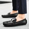 Quick Pattern Doudou Shoes Lazy Driving Shoes British Casual Men's Leather Shoes Genuine Leather Cowhide Trend