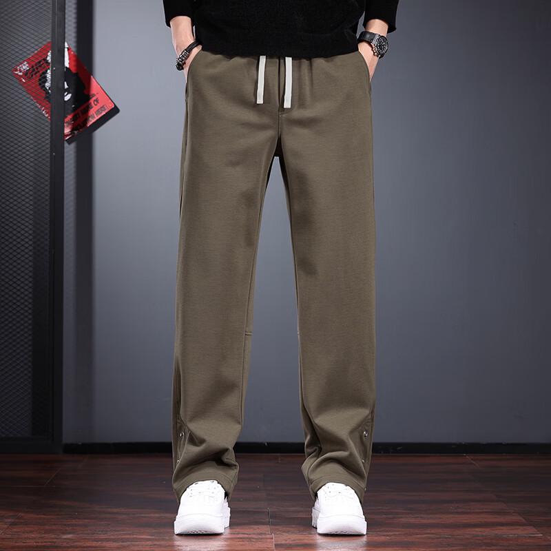 

Jielinuo Men s Loose Straight Drawstring Casual Pants M
