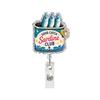 360° Swivel Retractable ID Card Holder Glitter Acrylic Badge Reel Nurse Badge Reel  Hospitals