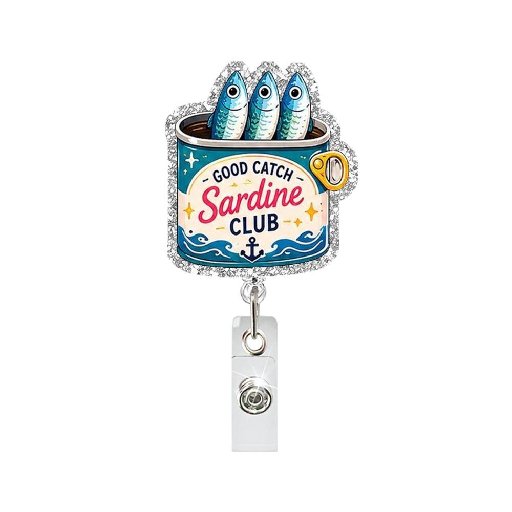 360° Swivel Retractable ID Card Holder Glitter Acrylic Badge Reel Nurse Badge Reel Hospitals