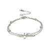 Teamer Jesus Cross Ankle Bracelet Stainless Steel Beads Chain Ankle Bracelet  Women Girls Fashion Foot Jewelry Beach Party Gifts