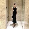 Summer new neck sling backless slim dress celebrity temperament sexy birthday party dress dress