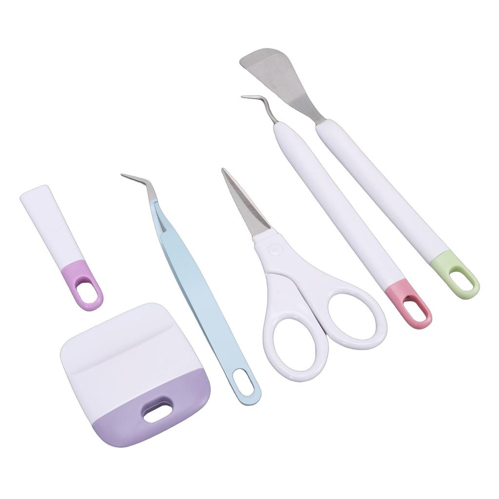 Craft Weeding Tool Set Tweezers Spatula Weeder Scraper Scissor Craft Tool Kit for Home Studio