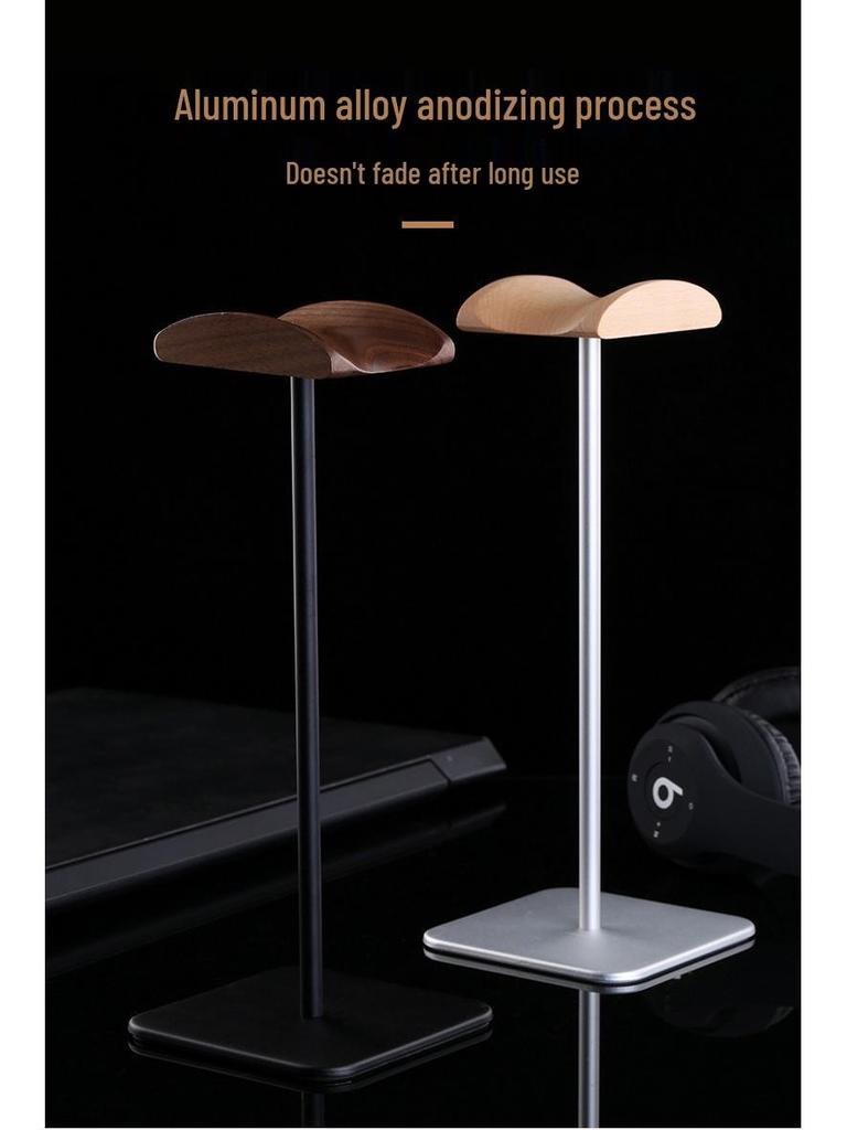 Walnut Wood & Aluminum Alloy Over-Ear Headphone Stand