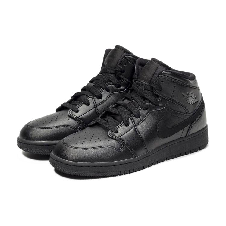 Jordan 1 Mid GS Głęboka Czerń 554725-090