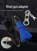 Electric Rivet Gun Adapter with Nut Gun and Riveting Mandrel for Drills