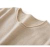 Roll-Edge Round Neck 100% Cashmere Women's Loose Knit Five-Sleeve Top - Autumn/Winter Collection