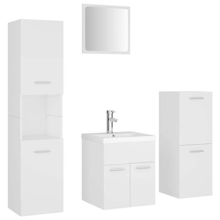 VidaXL Sink Cabinet with Integrated Sink Storage Unit Bathroom Cabinet Storage Cabinet Toilet 3071351