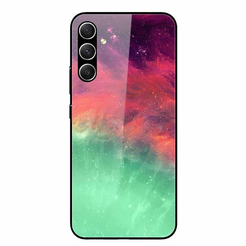 

Tempered Glass Phone Cases for Samsung A15 4G 5G Cover Silicone Bumper Hard PC Covers for Samsung Galaxy A15 A 15 Shells Space Galaxy A15
