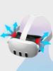 Cooling Fan Face Cover Facial Interface Radiator with RGB Light Cool Mask with Anti-Leakage Nose Pad for Meta Quest 3 VR Headset