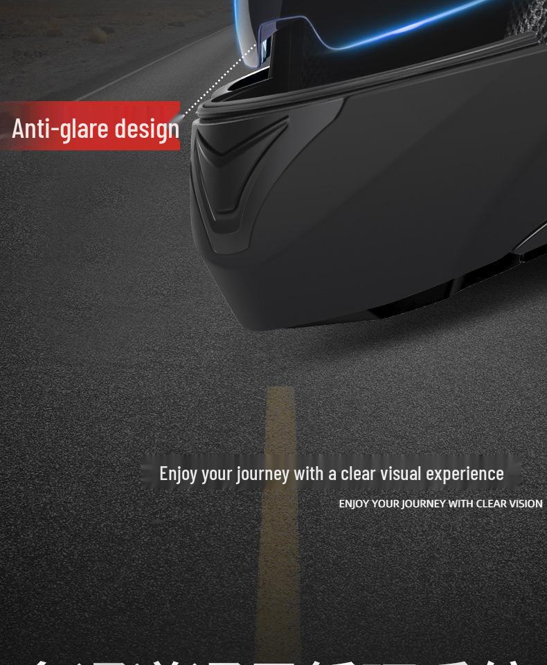 3C Certified Flip-Up Motorcycle Helmet with Dual Mirrors for All Seasons - Unisex Full Face Design for Winter