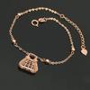 Purple Gold-Plated Rose Gold Hollow Bag Bracelet Trend Temperament Color Gold Adjustable Jewelry