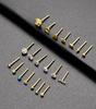 20G 20 Stück Nasenring Nasenstecker mit Zirkonia Nasenpiercing Halter Knochenförmig Schmuckset für Damen Herren Edelstahl Goldton