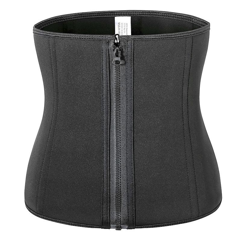 Oem Super Sweat Neoprene Corset Sports Fitness Belly Tuck Waist Sealer Adjustable Zipper Diving Shapewear Waist Trimmer Belt Xs чёрный