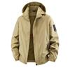 Spring Autumn Men's Casual Hooded Jacket Thin Windbreaker Leisure Sport Style Polyester Fiber Outerwear Coat