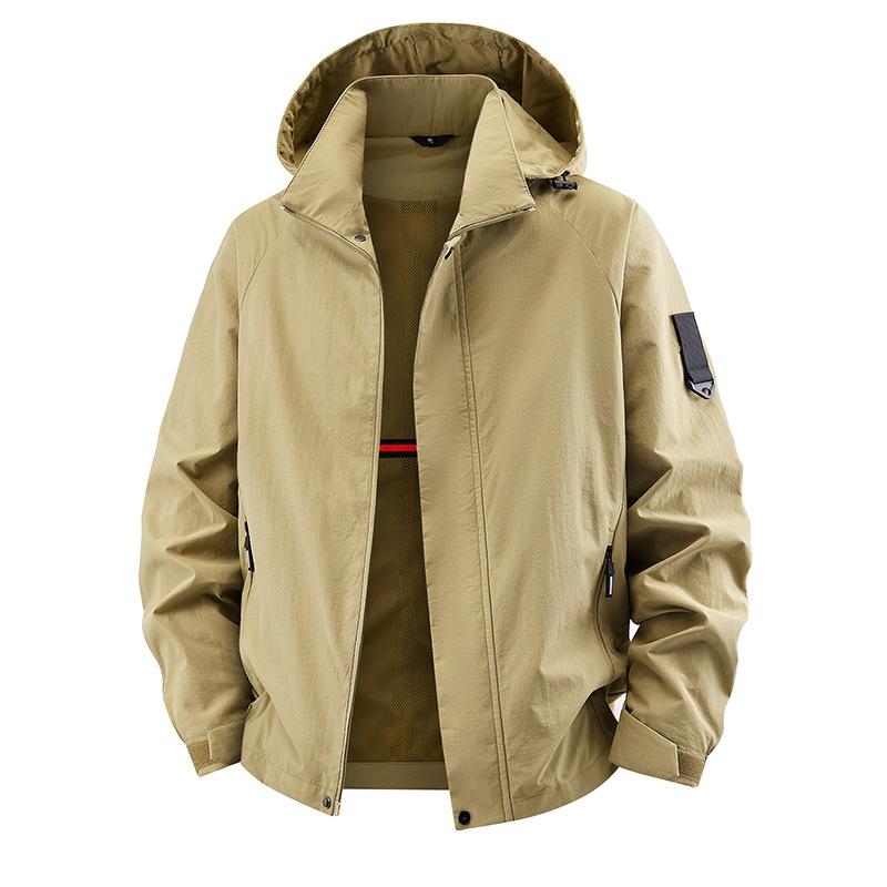 Men's Fashion Casual Hooded Autumn New Detachable Hat Design Soft Comfortable Jacket Jacket Top