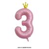 42-Inch Large Pink Crown Aluminum Film Digital Balloon Children'S 1St Birthday Party Decoration Photo Props