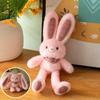 Pull Ear Rabbit Plush Toy Keychain With Long Legs For Kids And Teens Decor