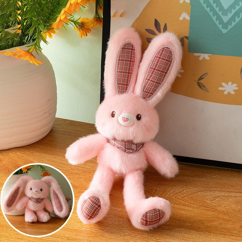 Pull Ear Rabbit Plush Toy Keychain With Long Legs For Kids And Teens Decor