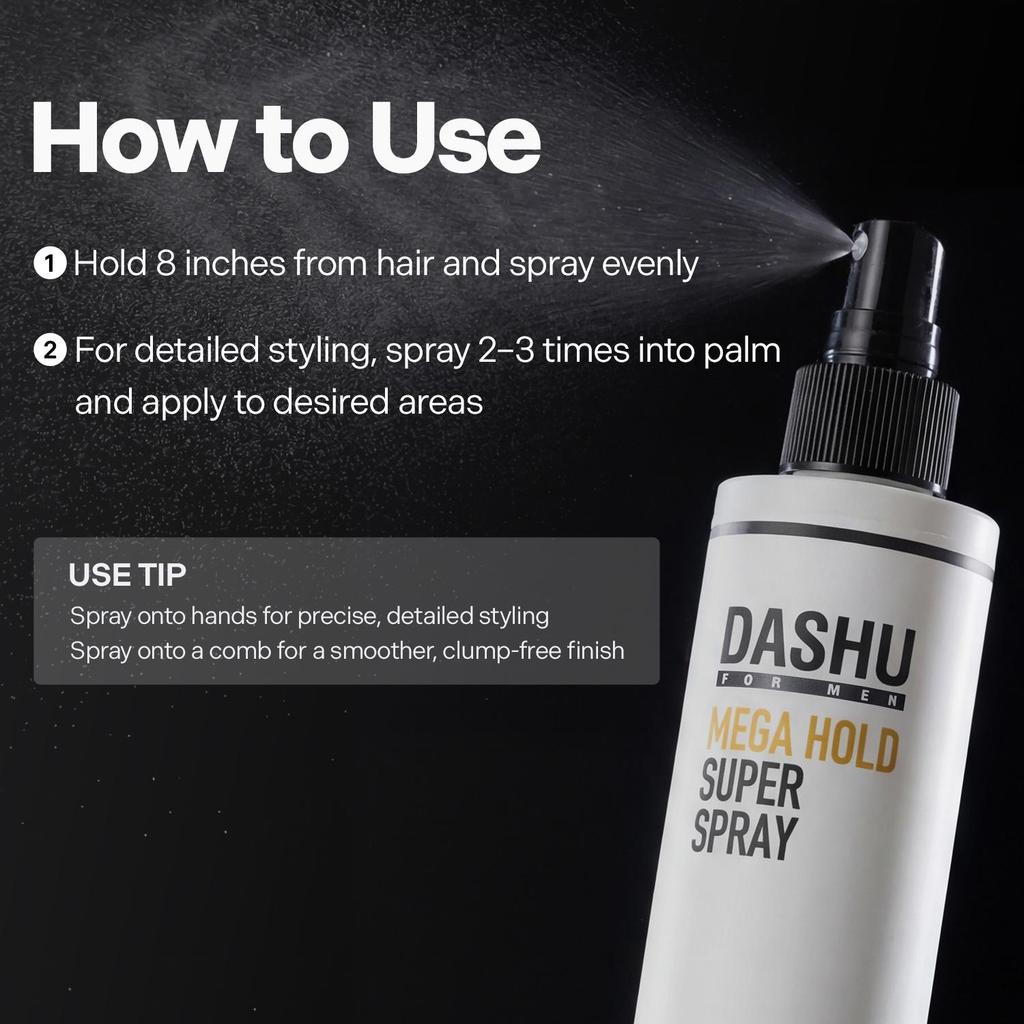DASHU For Men Premium Mega Hold Super Spray 250ml