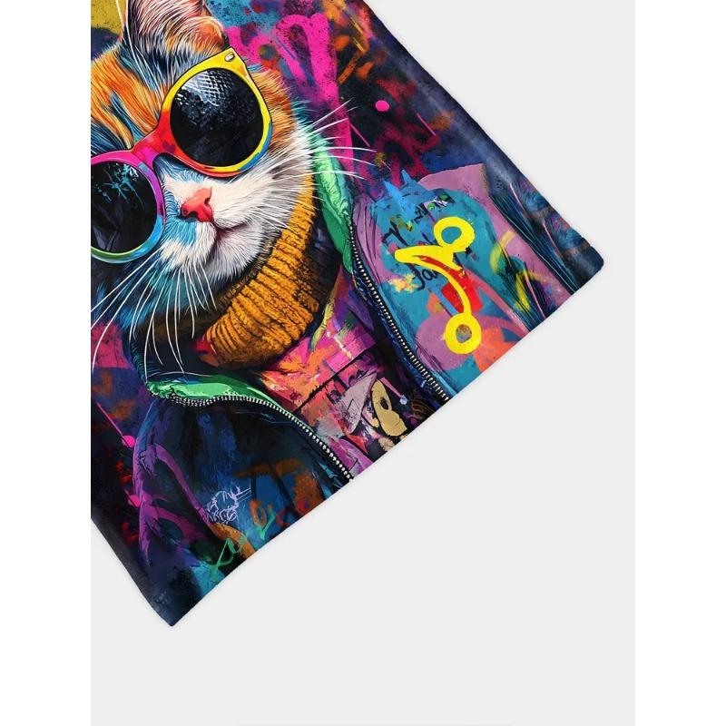 Soft Comfortable Children's Summer Round Neck Short Sleeved T-shirt Creative Color Fashionable Cool Printed Boy's T-shirt