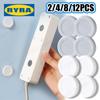 12/2Pcs Strong Magnetic Hooks Wall Mount Anti-Lost Magnet Storage Holder For Remote Control Fridge Sticker Home Organizer Hook