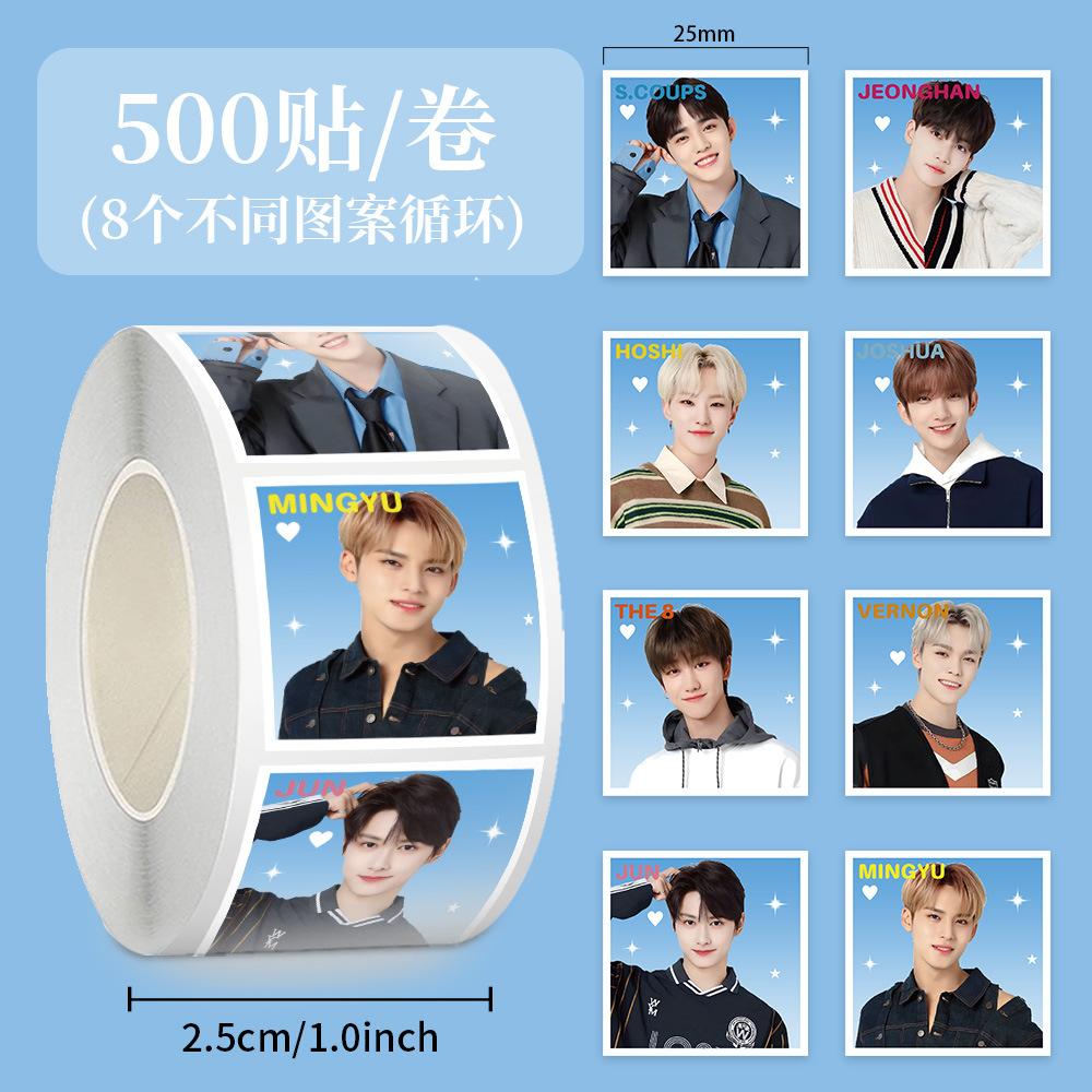 Skzoo Idol Roll Stickers 500 Pcs Adhesive Labels For DIY Journal Scrapbook Phone Case Polaroid Decoration Fans