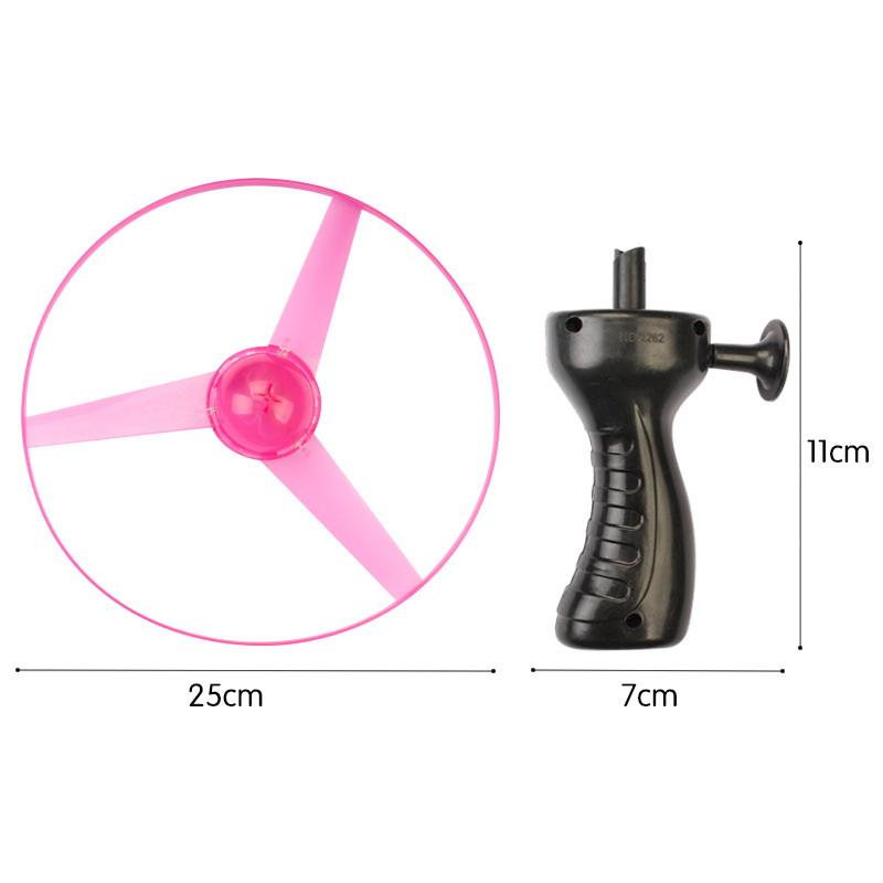 Pull String Luminous LED Flying UFO Toy Glowing Propeller Disc Creative Fun Party Favor Toy for Kids Outdoor Sports Activities