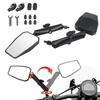 Motorcycle Modified Rearview Mirror Adventure ADV Car West Wind Rearview Mirror Large Mirror Off-road Foldable