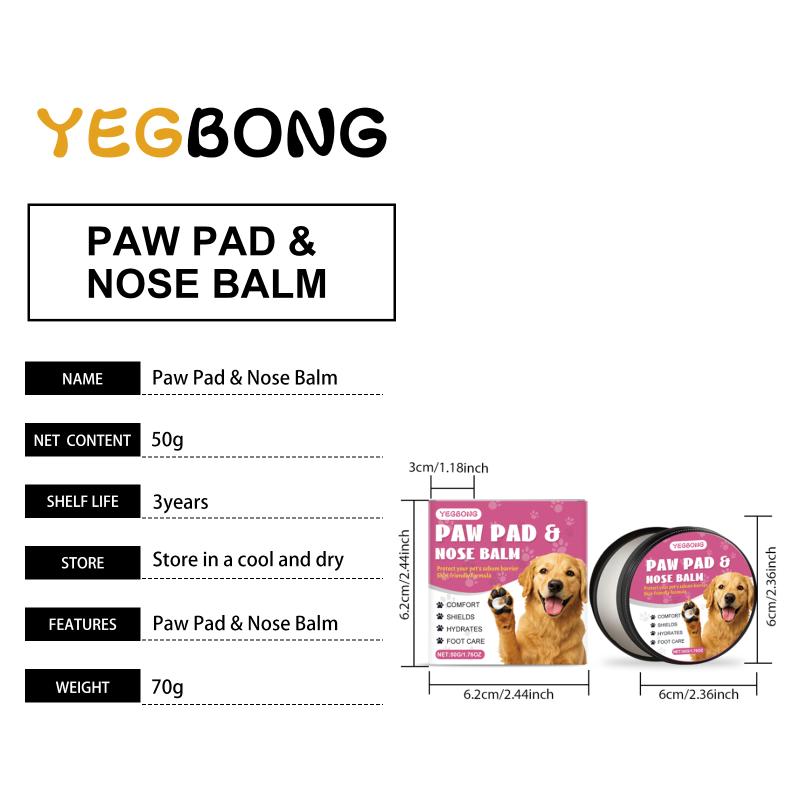 Pet Paw Care Cream Deep Moisturize and Soothe Relief for Dry Chapped Paws Effective Protection Indoors Outdoors