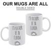 1pc 11oz White Coffee Mug, Double-Sided Print, Funny Everyday Cup for Tea or Coffee, Home Kitchen or Office Desk, Perfect Gift for Friends and Family