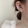 1pcs Retro Ear Bone Ear Clip Ear Thread Integrated Tassel Long Stud Temperament Flower  Silver Needle Clip Ear Accessories