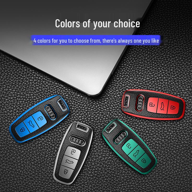 A6L Soft Rubber Key Case for A8L, A7, A5, A4L, Q5 Smart Keys