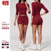 New Yoga Clothes Set, Female Slim Body Waist Mid-sleeved Outdoor Fitness Running Sports Suit