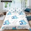 Cartoon Dinosaur King Queen Duvet Cover Jurassic World Animal Bedding Set Universe Galaxy Quilt Cover Polyester Comforter Cover