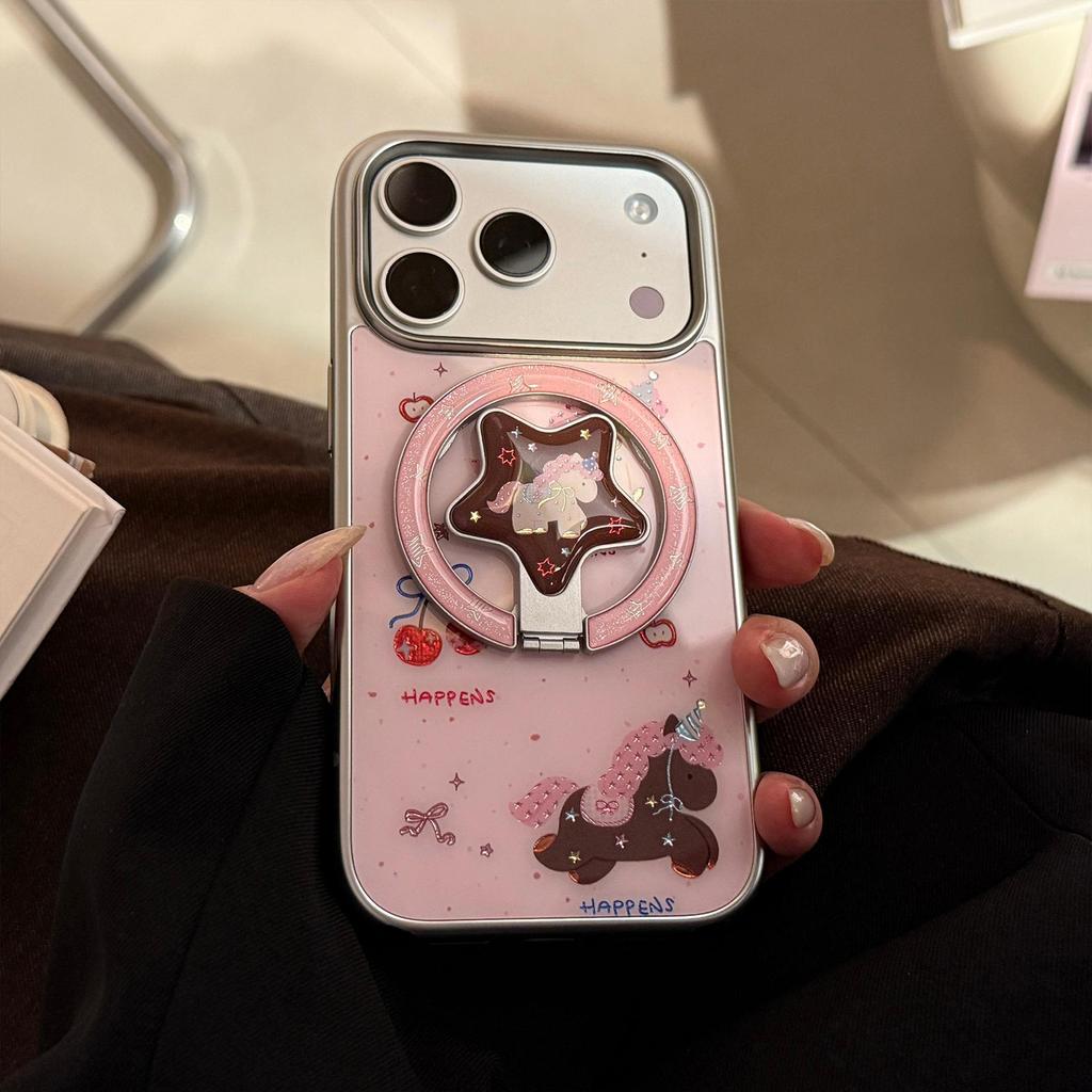 Pink Pony Magnetic Phone Case for iPhone 16, iPhone 17, and iPhone 17 Pro Max