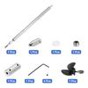 Uxcell Kit de Montagem de Eixo de Transmissão de Barco RC com Hélice e Junta de Acoplamento, Eixo L250mm, Luva L200mm, Três Hélices D36mm, Eixo de Motor 3.17mm