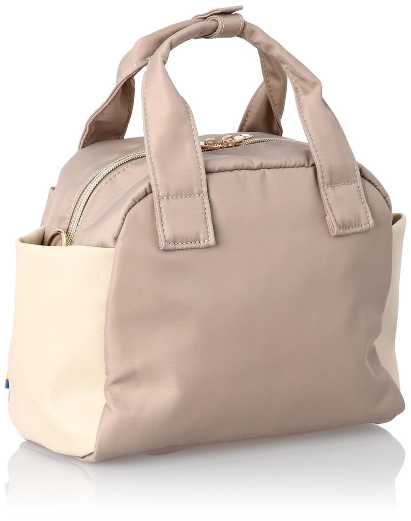 VASKA by Veska Tote Schulter Umhängetasche Synthetischer Schultergurt Mini Boston Tote Bag Schulter Beige [Mozu] Tasche, 2-Wege-Tasche, Damen, Tasche, Klein,